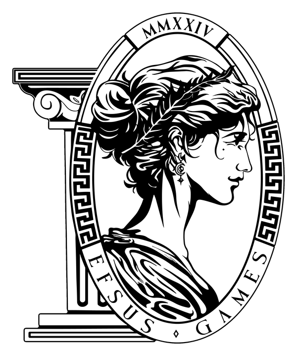 The Efsus Games mark as black line art.